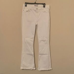 Zara White Flare Bottom Jeans